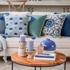 Kirkland's Home Seafoam Velvet Riviera Throw Pillow- Pillows