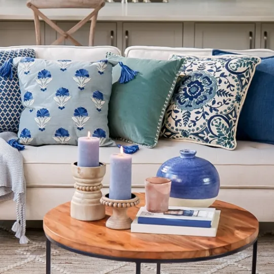 Kirkland's Home Seafoam Velvet Riviera Throw Pillow- Pillows