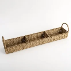 Kirkland's Home Seagrass Woven 3-Section Tray- Decorative Trays