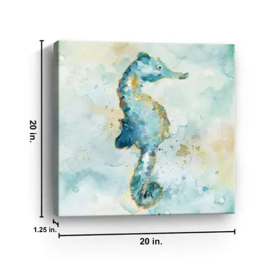 Kirkland's Home Seahorse Giclee Canvas Art Print- Canvas Art