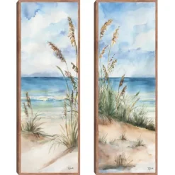 Kirkland's Home Seaview Panel I & Ii 2-Pc. Canvas Art Print Set- Canvas Art