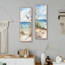 Kirkland's Home Seaview Panel I & Ii 2-Pc. Canvas Art Print Set- Canvas Art