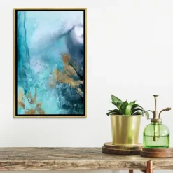 Kirkland's Home Seawall Waves Abstract Canvas Framed Art- Framed Art