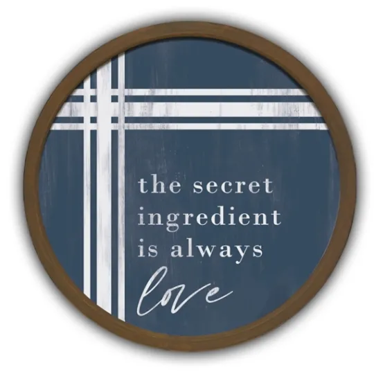 Kirkland's Home Secret Ingredient Love Round Framed Plaque- Wall Quotes & Signs