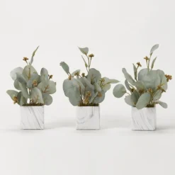 Kirkland's Home Seeded Eucalyptus Branches In Cubes, Set Of 3- Arrangements & Greenery