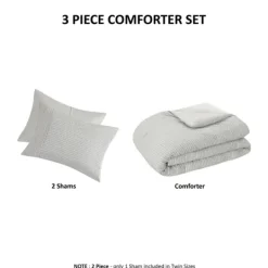 Kirkland's Home Seersucker 3-Pc. Full/Queen Comforter Set- Comforters
