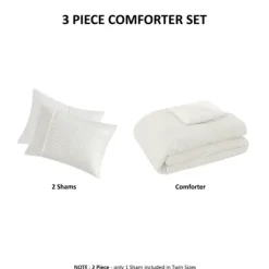 Kirkland's Home Seersucker 3-Pc. Full/Queen Comforter Set- Comforters