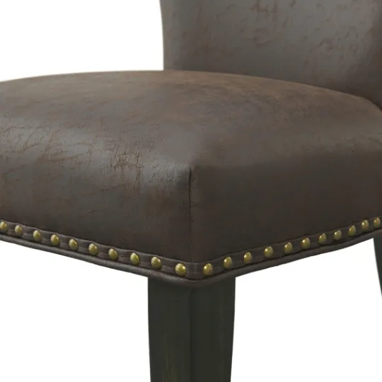 Kirkland's Home Sevana Faux Leather Dining Chairs, Set Of 2- Dining Chairs