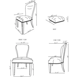 Kirkland's Home Sevana Faux Leather Dining Chairs, Set Of 2- Dining Chairs