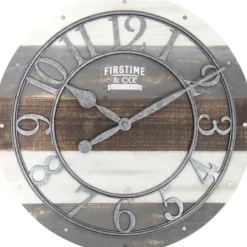 Kirkland's Home Shabby Wood Plank Wall Clock- Clocks