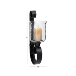 Kirkland's Home Shayne Black Iron Scroll Sconce- Sconces