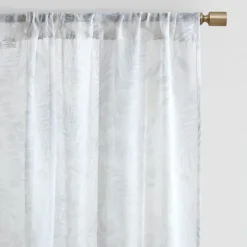 Kirkland's Home Sheer Botanical Curtain Panel Set, 84 In.- Curtains & Drapes