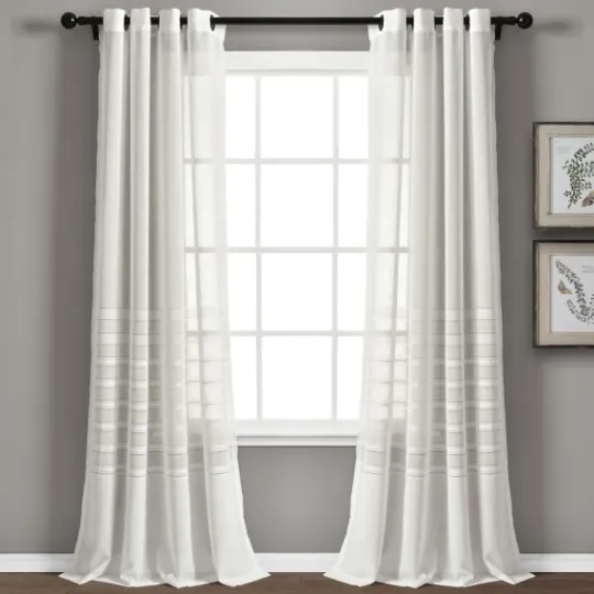 Kirkland's Home Sheer Grommet Curtain Panel Set, 84 In.- Curtains & Drapes