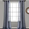 Kirkland's Home Sheer Navy Textured Curtain Panel Set, 84 In.- Curtains & Drapes