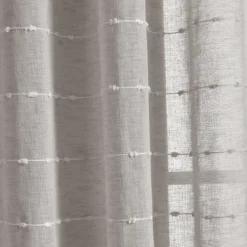 Kirkland's Home Sheer Textured Curtain Panel Set, 84 In.- Curtains & Drapes