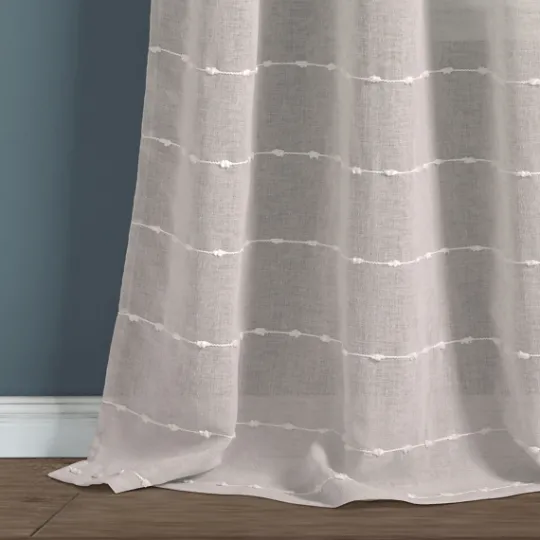 Kirkland's Home Sheer Textured Curtain Panel Set, 84 In.- Curtains & Drapes