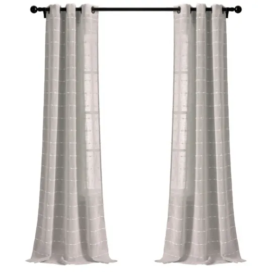 Kirkland's Home Sheer Textured Curtain Panel Set, 84 In.- Curtains & Drapes
