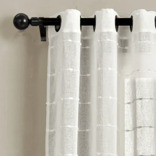 Kirkland's Home Sheer Textured Curtain Panel Set, 84 In- Curtains & Drapes