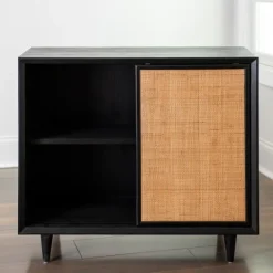 Kirkland's Home Shelby And Natural Cane Cabinet- Cabinets & Sideboards
