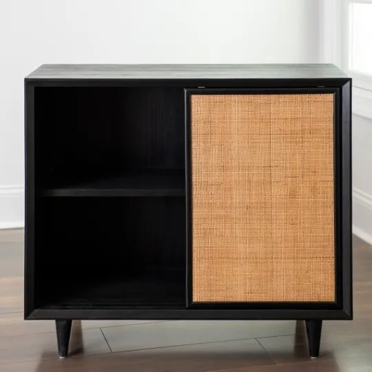 Kirkland's Home Shelby And Natural Cane Cabinet- Cabinets & Sideboards