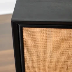 Kirkland's Home Shelby And Natural Cane Cabinet- Cabinets & Sideboards