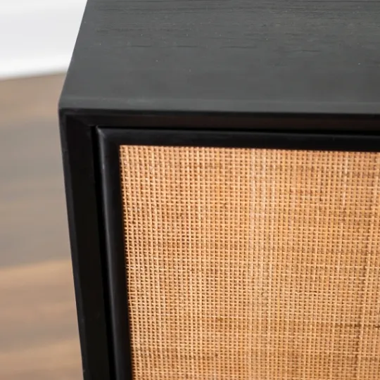 Kirkland's Home Shelby And Natural Cane Cabinet- Cabinets & Sideboards