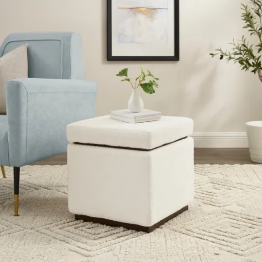 Kirkland's Home Sherpa Cube Storage Ottoman- Benches & Ottomans