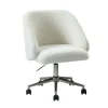 Kirkland's Home Sherpa Upholstered Swivel Office Chair- Office Furniture