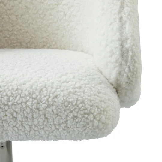 Kirkland's Home Sherpa Upholstered Swivel Office Chair- Office Furniture