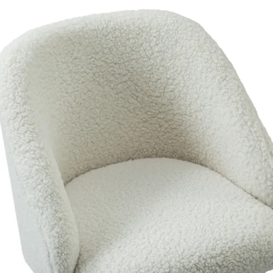 Kirkland's Home Sherpa Upholstered Swivel Office Chair- Office Furniture