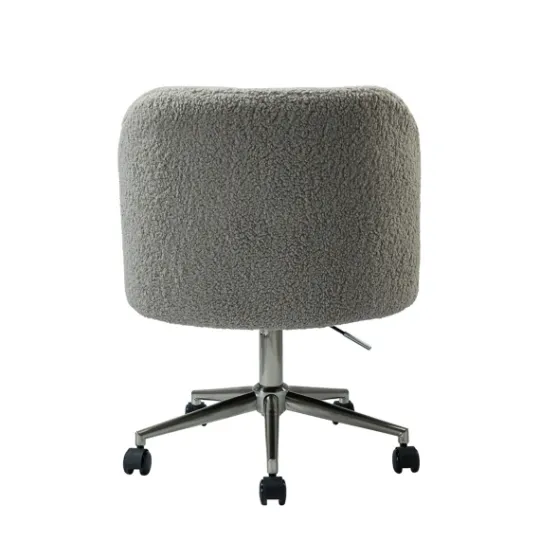Kirkland's Home Sherpa Upholstered Swivel Office Chair- Office Furniture