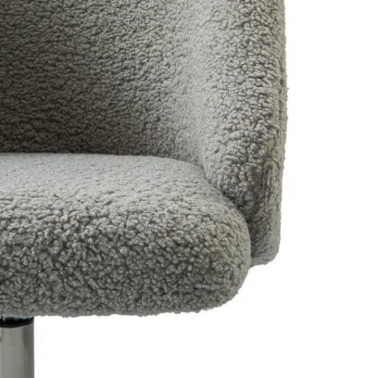 Kirkland's Home Sherpa Upholstered Swivel Office Chair- Office Furniture