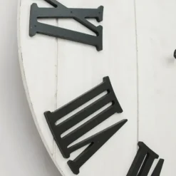 Kirkland's Home Shiplap Whitewashed Wooden Wall Clock- Clocks
