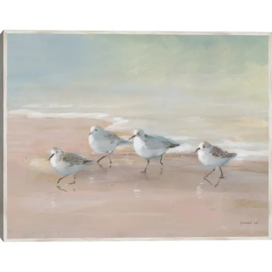 Kirkland's Home Shorebirds On The Sand Framed Canvas Art Print- Canvas Art