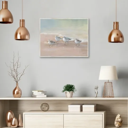 Kirkland's Home Shorebirds On The Sand Framed Canvas Art Print- Canvas Art