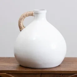 Kirkland's Home Short Jug Vase With Rope Handle- Vases