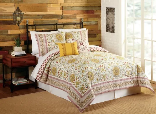 Kirkland's Home Shyla Yellow Vinework King 5-Pc. Comforter Set- Comforters