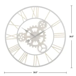 Kirkland's Home Silver And Gold Benton Gears Wall Clock- Clocks