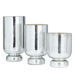 Kirkland's Home Silver And Golden Goblet 3-Pc. Candle Holder Set- Candle Holders