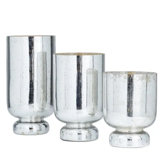 Kirkland's Home Silver And Golden Goblet 3-Pc. Candle Holder Set- Candle Holders
