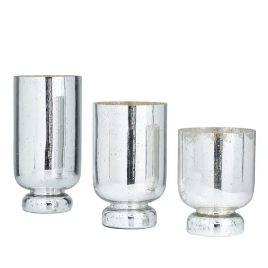 Kirkland's Home Silver And Golden Goblet 3-Pc. Candle Holder Set- Candle Holders
