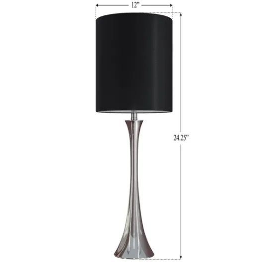 Kirkland's Home Silver And Tapered Table Lamps, Set Of 2- Table Lamps