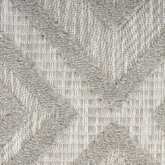 Kirkland's Home Silver Diamond Outdoor Area Rug, 6X9- Outdoor Rugs