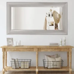 Kirkland's Home Silver Driftwood Beveled Leaner Mirror- Decorative Mirrors