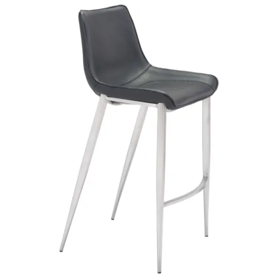 Kirkland's Home Silver Faux Leather Bar Stools, Set Of 2- Bar Stools & Counter Height Stools