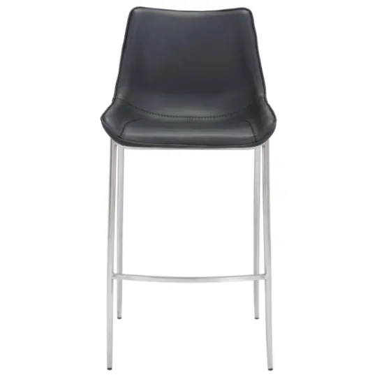 Kirkland's Home Silver Faux Leather Bar Stools, Set Of 2- Bar Stools & Counter Height Stools
