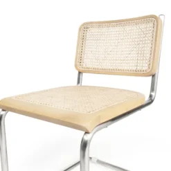 Kirkland's Home Silver Framed Woven Cane Dining Chairs, Set Of 2- Dining Chairs