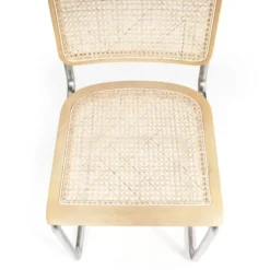 Kirkland's Home Silver Framed Woven Cane Dining Chairs, Set Of 2- Dining Chairs