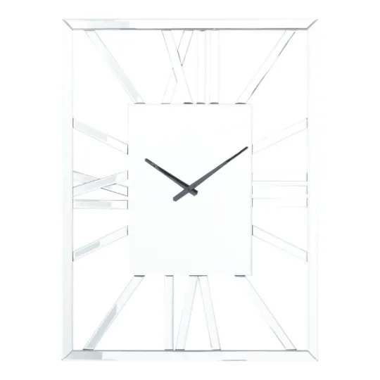 Kirkland's Home Silver Glass Frame Wall Clock- Clocks