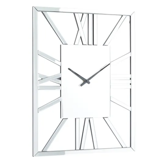 Kirkland's Home Silver Glass Frame Wall Clock- Clocks